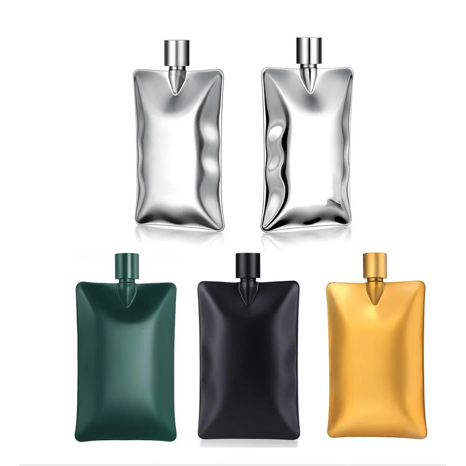 6.8oz Stainless Steel Flask Wave Design Pocket Size 1