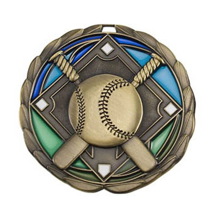 Baseball Color Epoxy Medallion (2-1/2") 1
