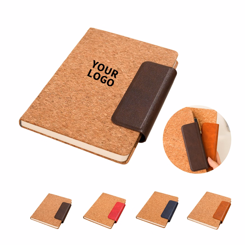 Wood Cover Journal With Magnetic Closure Pen Pocket 8.35 x 5.71"