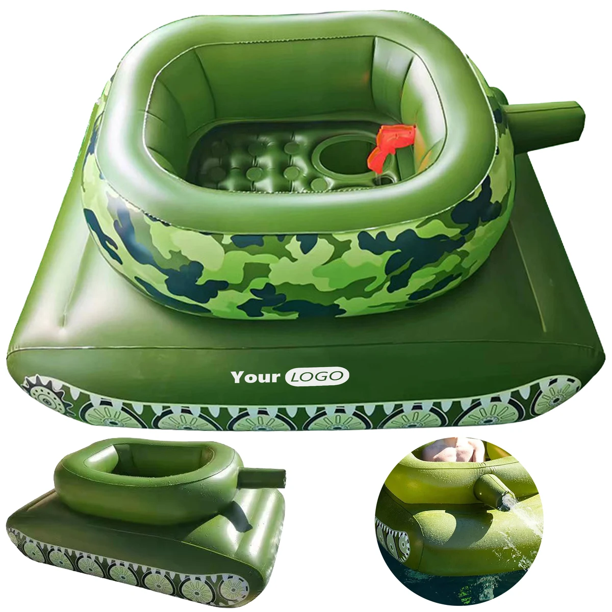 Pvc Inflatable Tank Swim Ring 1