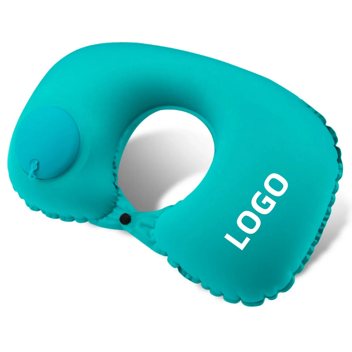 Custom Air Pump U-Shape Inflatable Neck Pillow Travel 1
