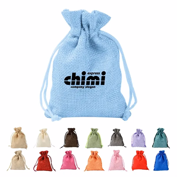 Burlap Gift Drawstring Pouch