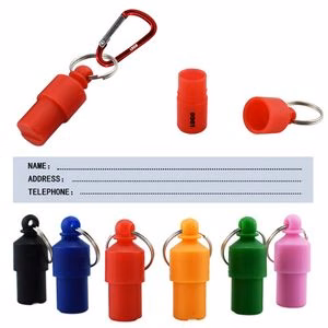 Durable Plastic Capsule Shaped Dog ID Tag
