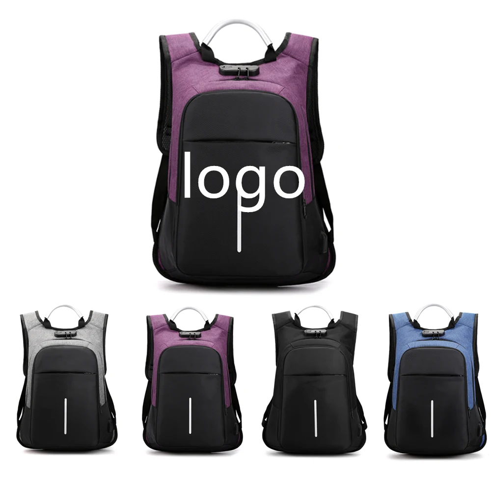 Anti Theft Reflective Laptop Backpack With USB Port And Handler 1
