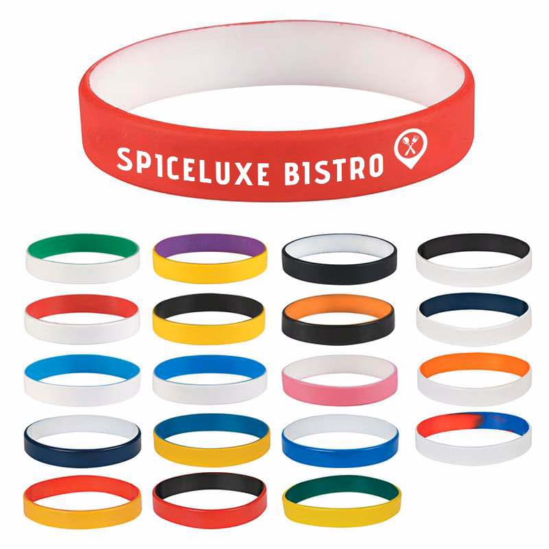 Color Coated Silicone Bracelet