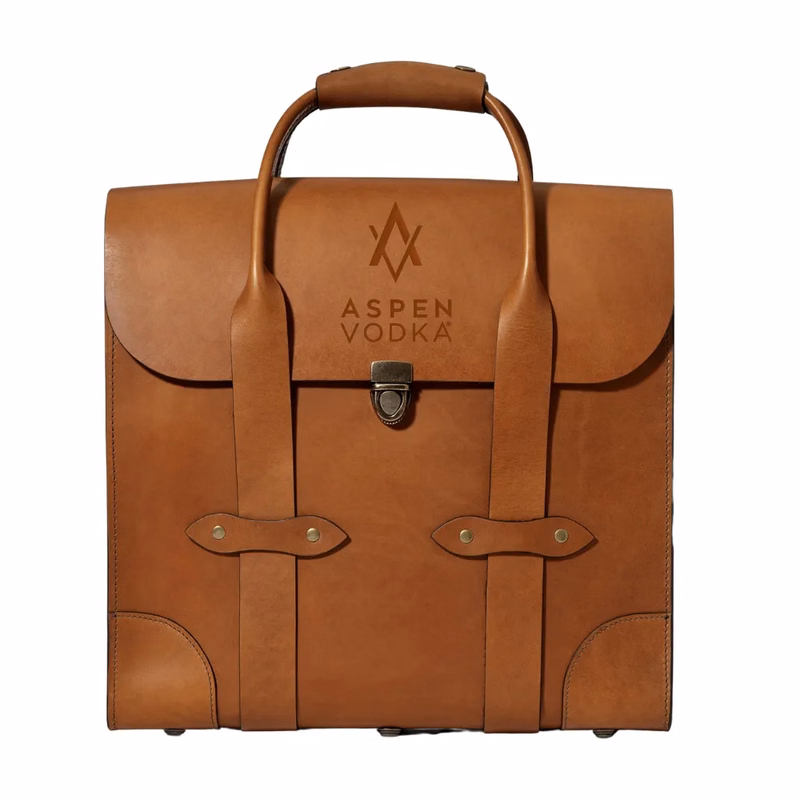 3-Bottle Leather Bag