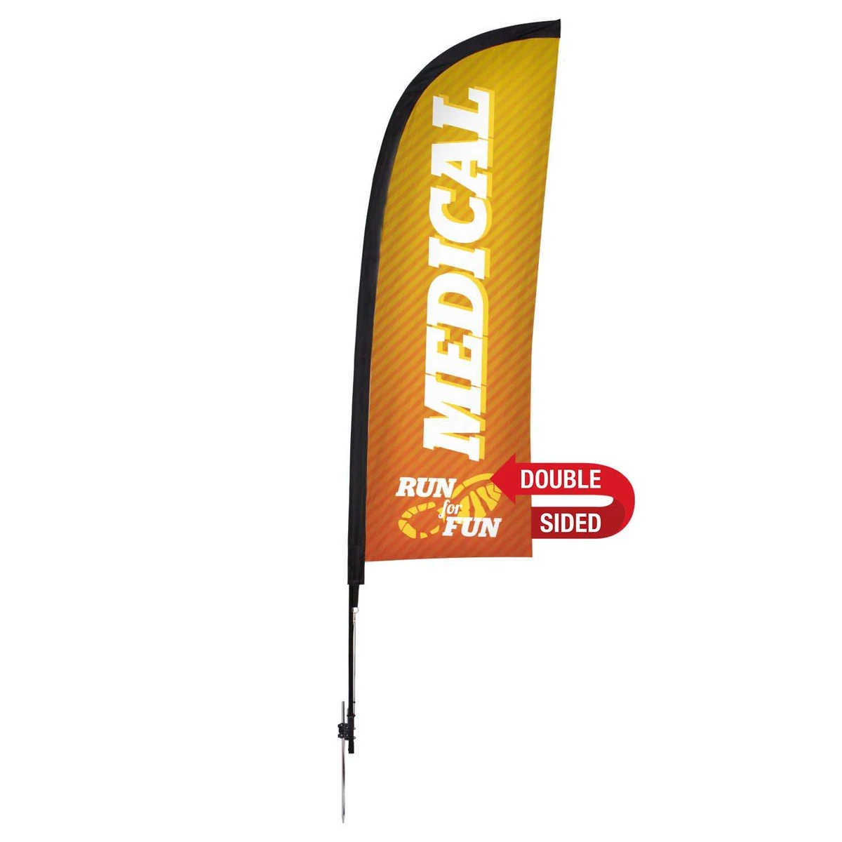 9' Premium Blade Sail Sign Kit (Double-Sided with Ground Spike) 1
