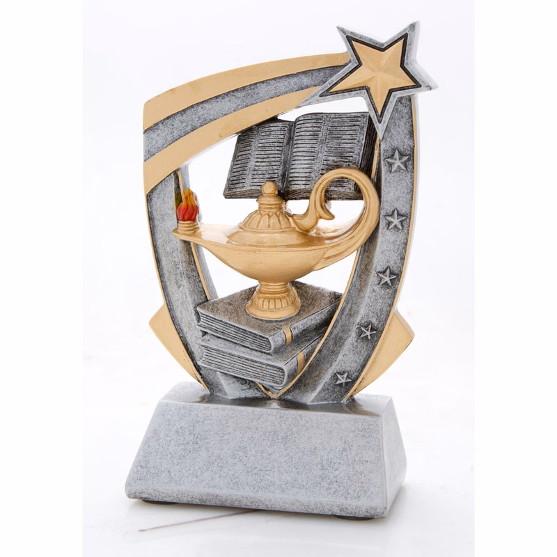 Lamp of Knowledge 3-D Star Resin Award