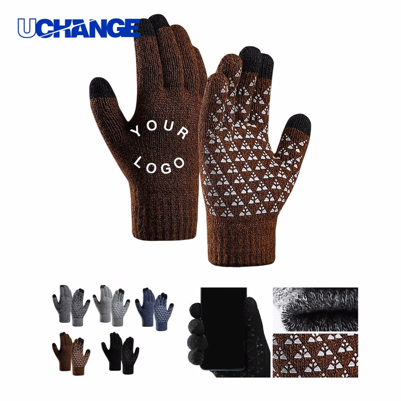 Touchscreen Acrylic Gloves Pair with Windproof Fabric