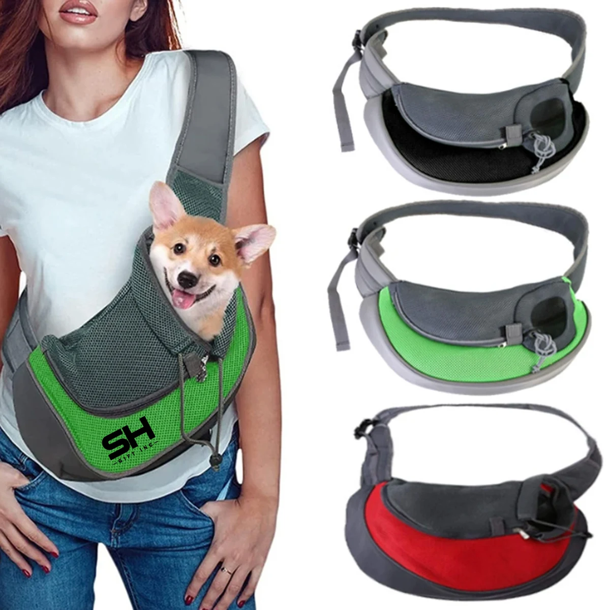 Pet Sling Carrier for Small Dogs & Cats 1