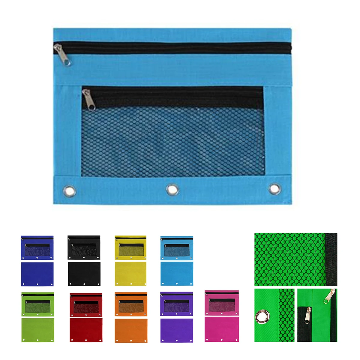 3-Ring Binder Pencil Pouch w/Zipper 1
