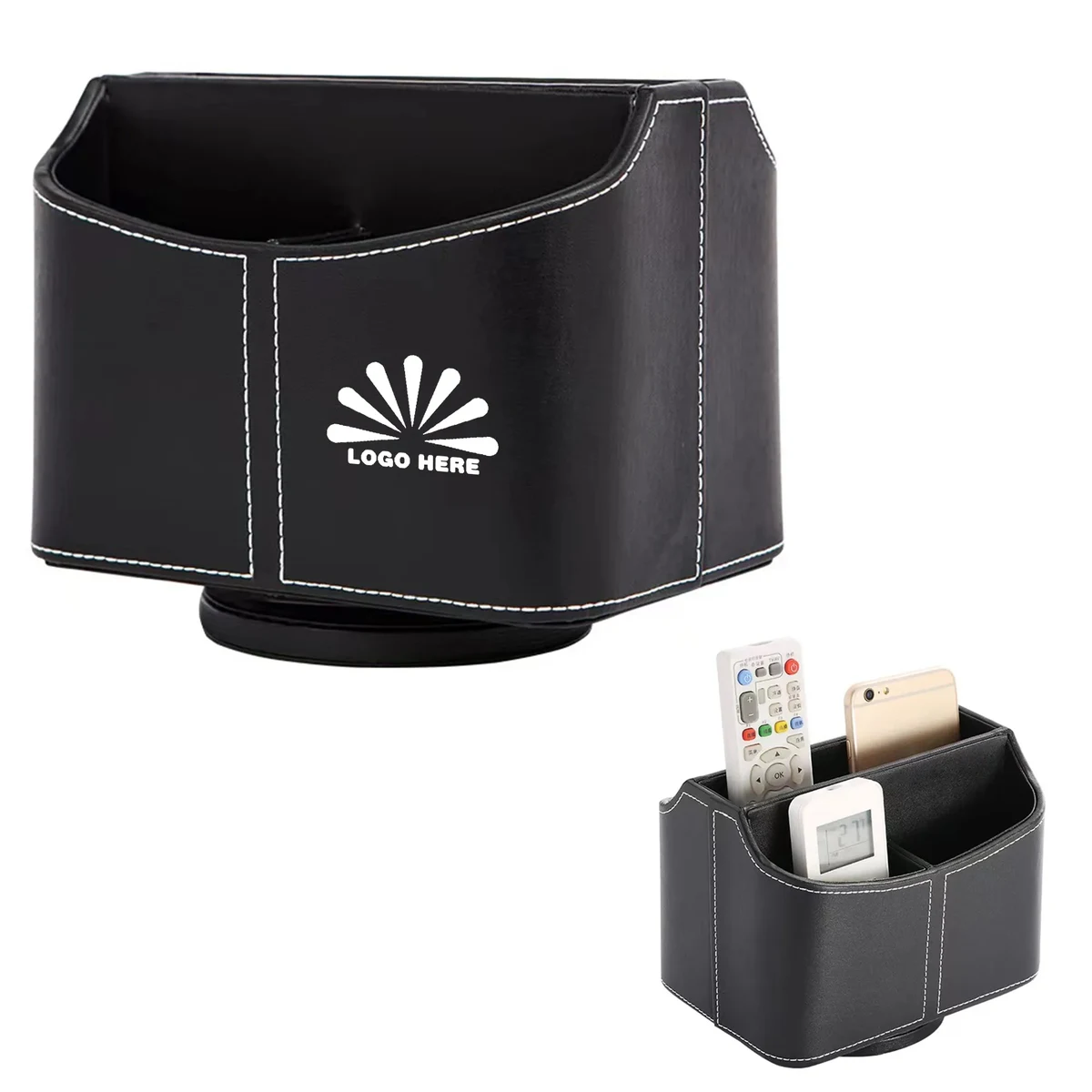 Leather Multifunctional Storage Box With Customizable Logo 1