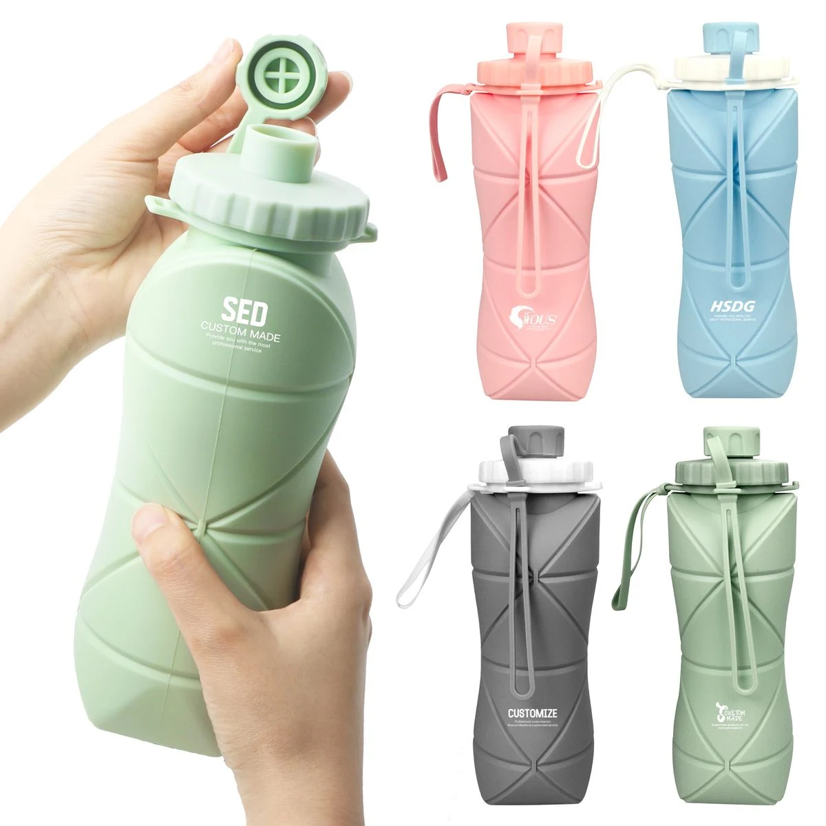 Creative Silicone Folding Water Bottle 1