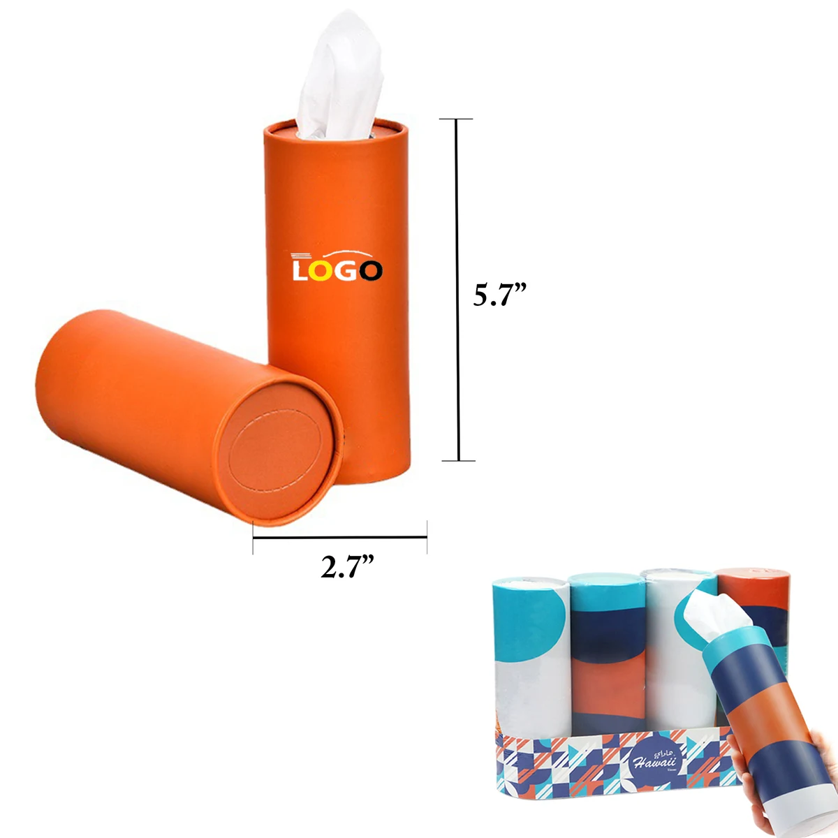 Round Car Tissue Paper Dispenser Holder 1