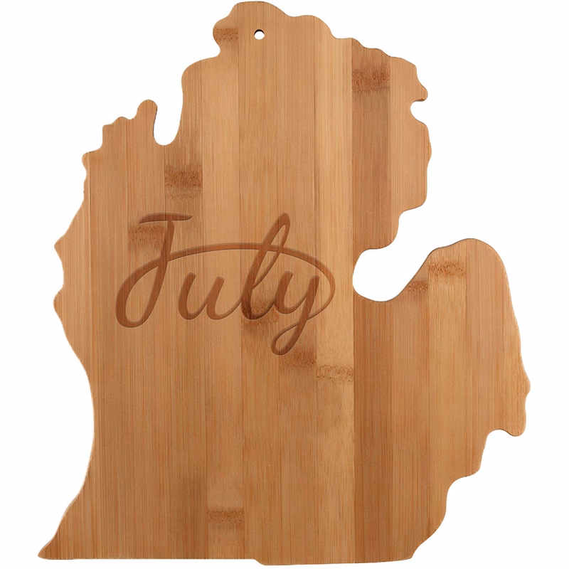 Michigan Shaped Wooden Cutting Board