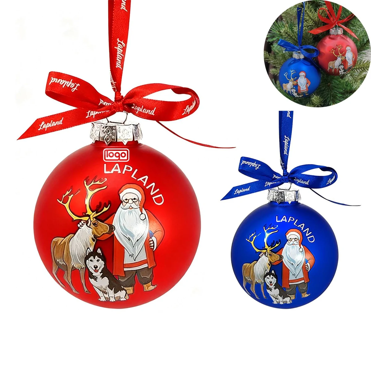 Glass Christmas Tree Ball Ornament 1