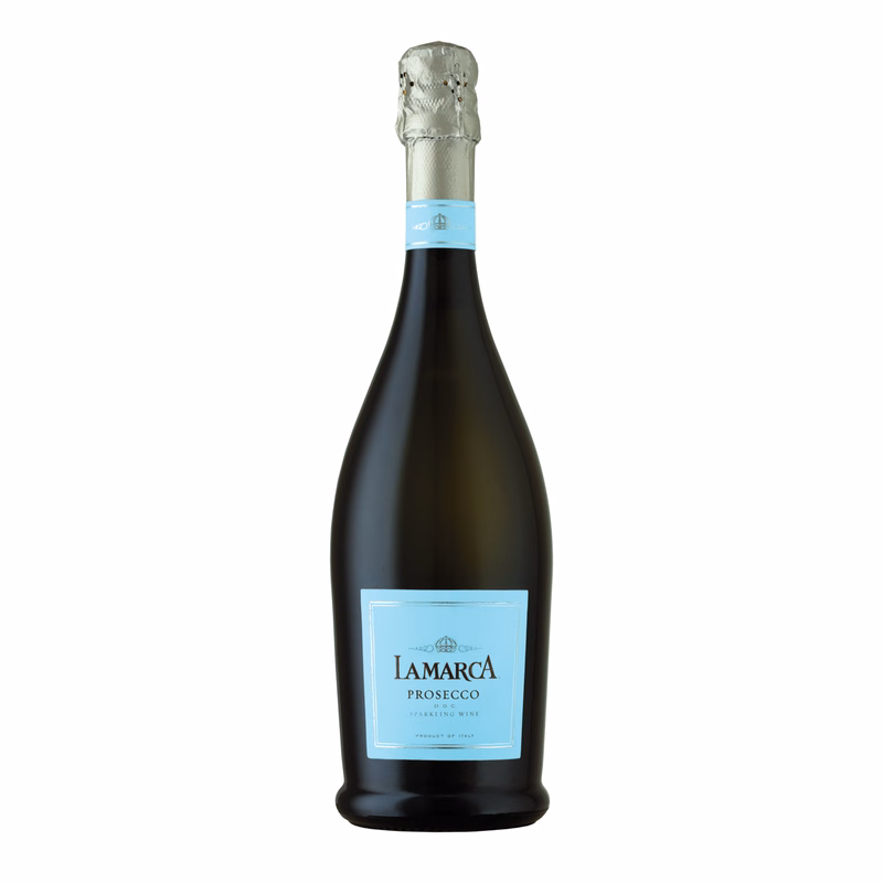 Etched La Marca Prosecco Sparkling Wine Bottle