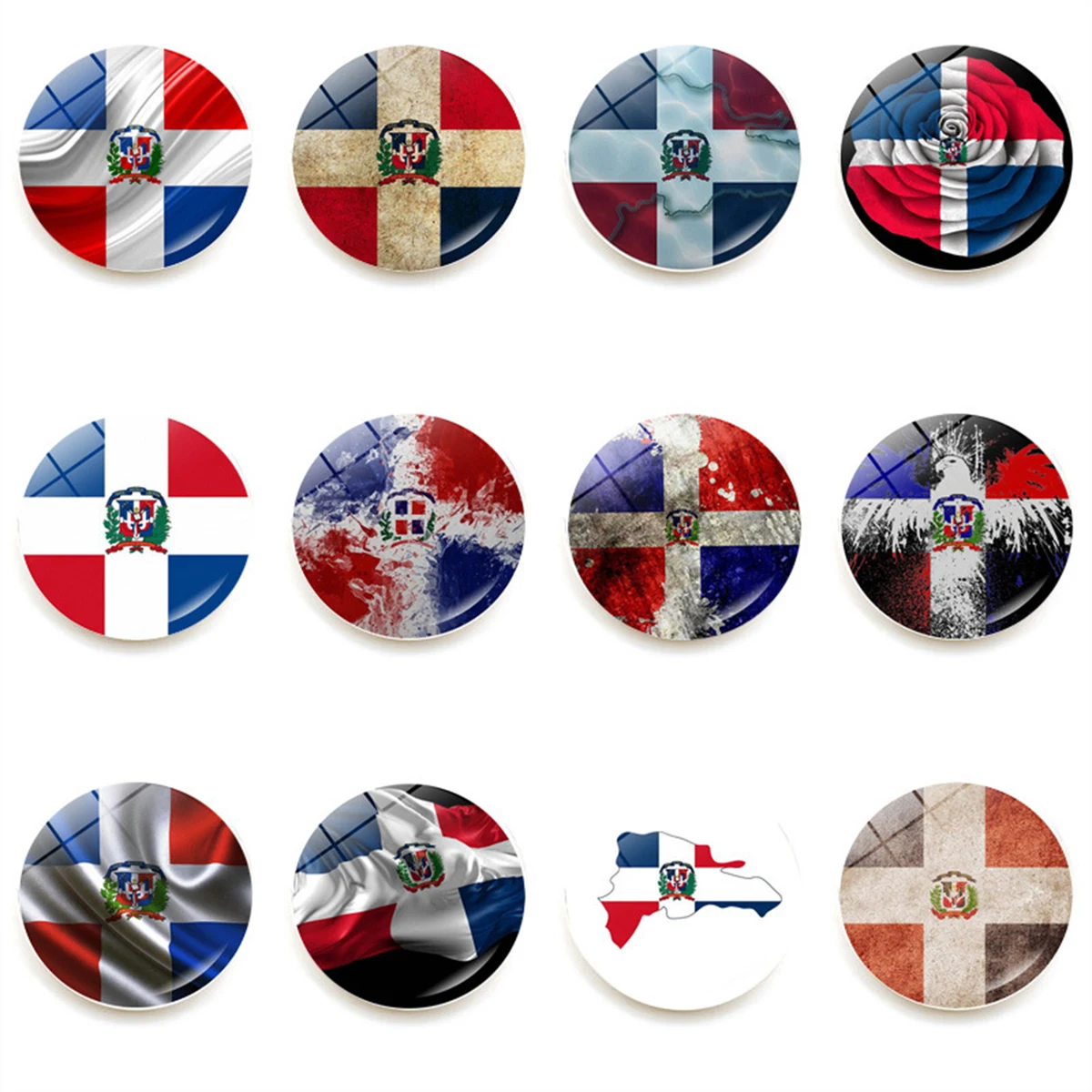 Magnetic Properties of Glass Flag Refrigerator Sticker 1