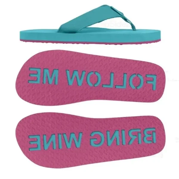 Custom Die Cut Beach Imprint Flip Flops 1