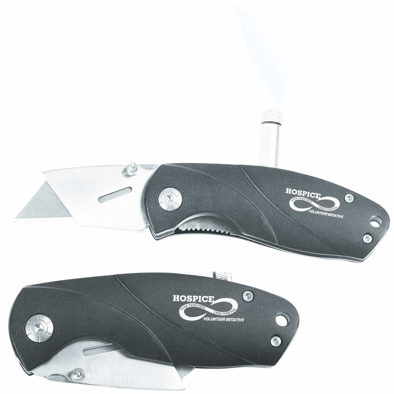 Black Heaveyweight Box Cutter with LED Light
