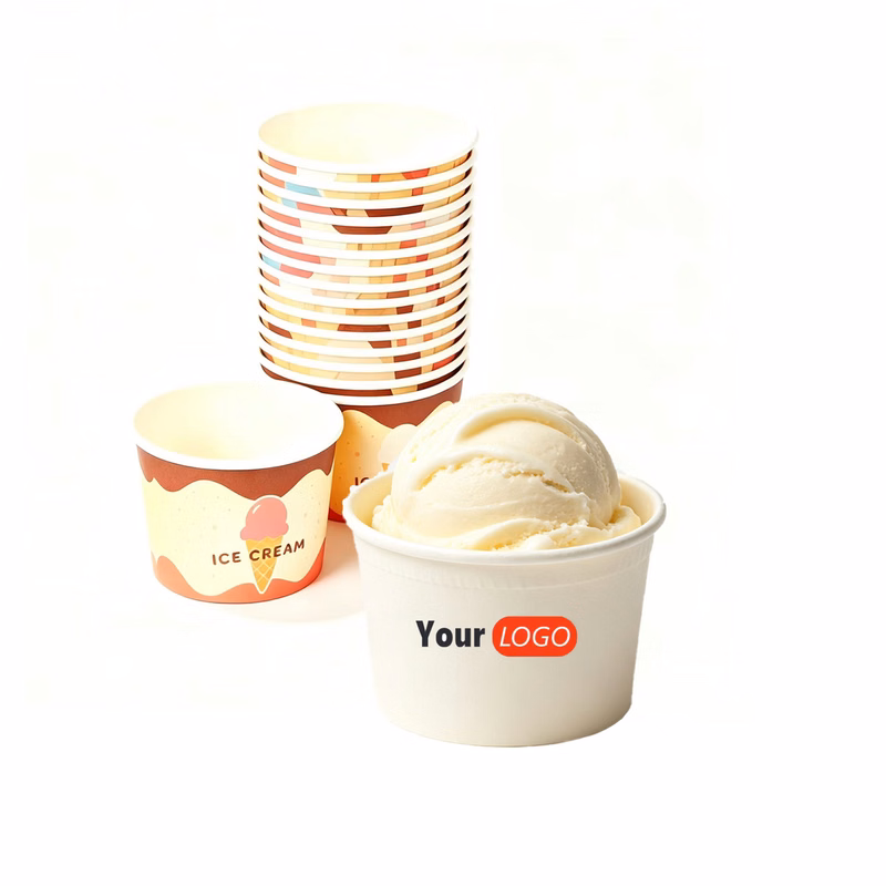 Mini Disposable Treat Vessel For Frozen Dessert Serving