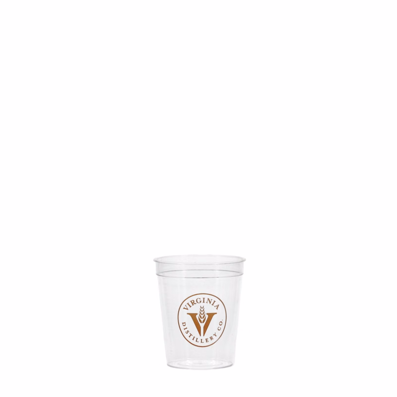 2 oz Hard Plastic Smooth Cup Clear Hi-Speed Print
