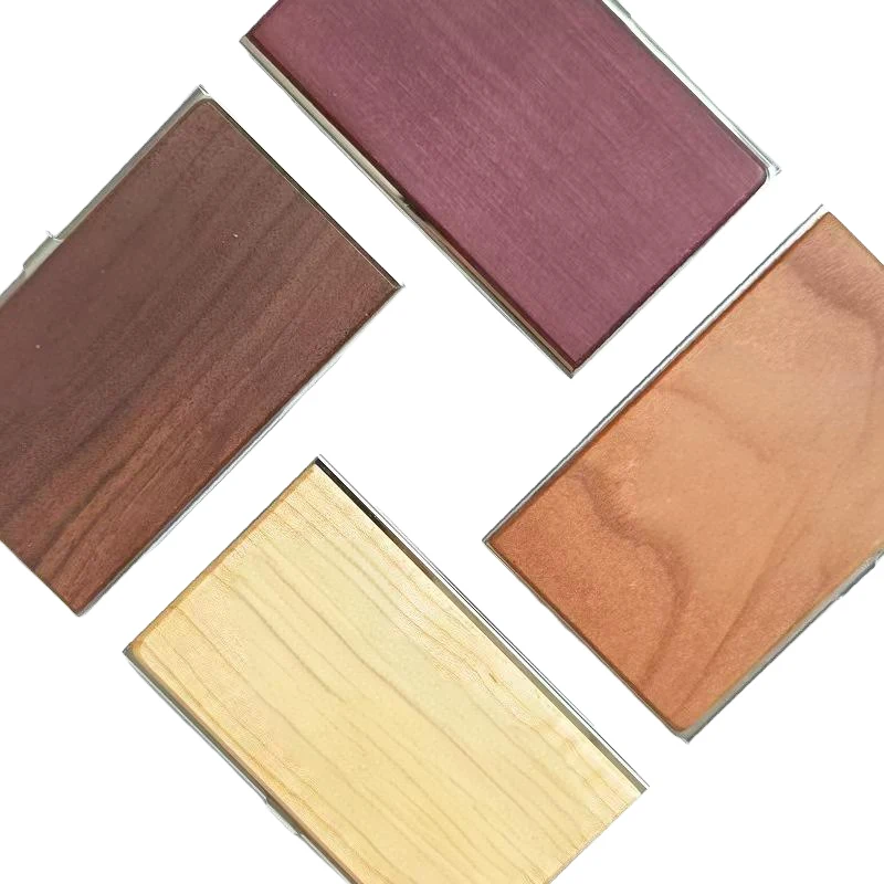 Double Sided Solid Wood Card Holder 1