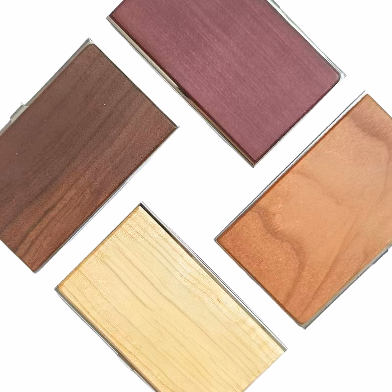 Double Sided Solid Wood Card Holder