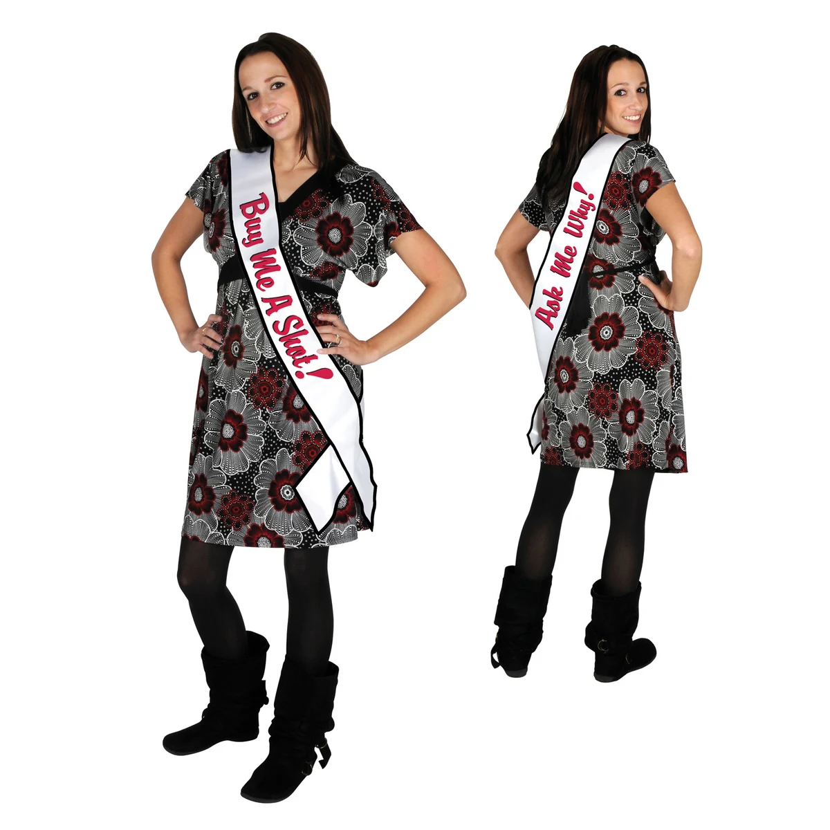 Buy Me A Shot/Ask Me Why Satin Sash 1