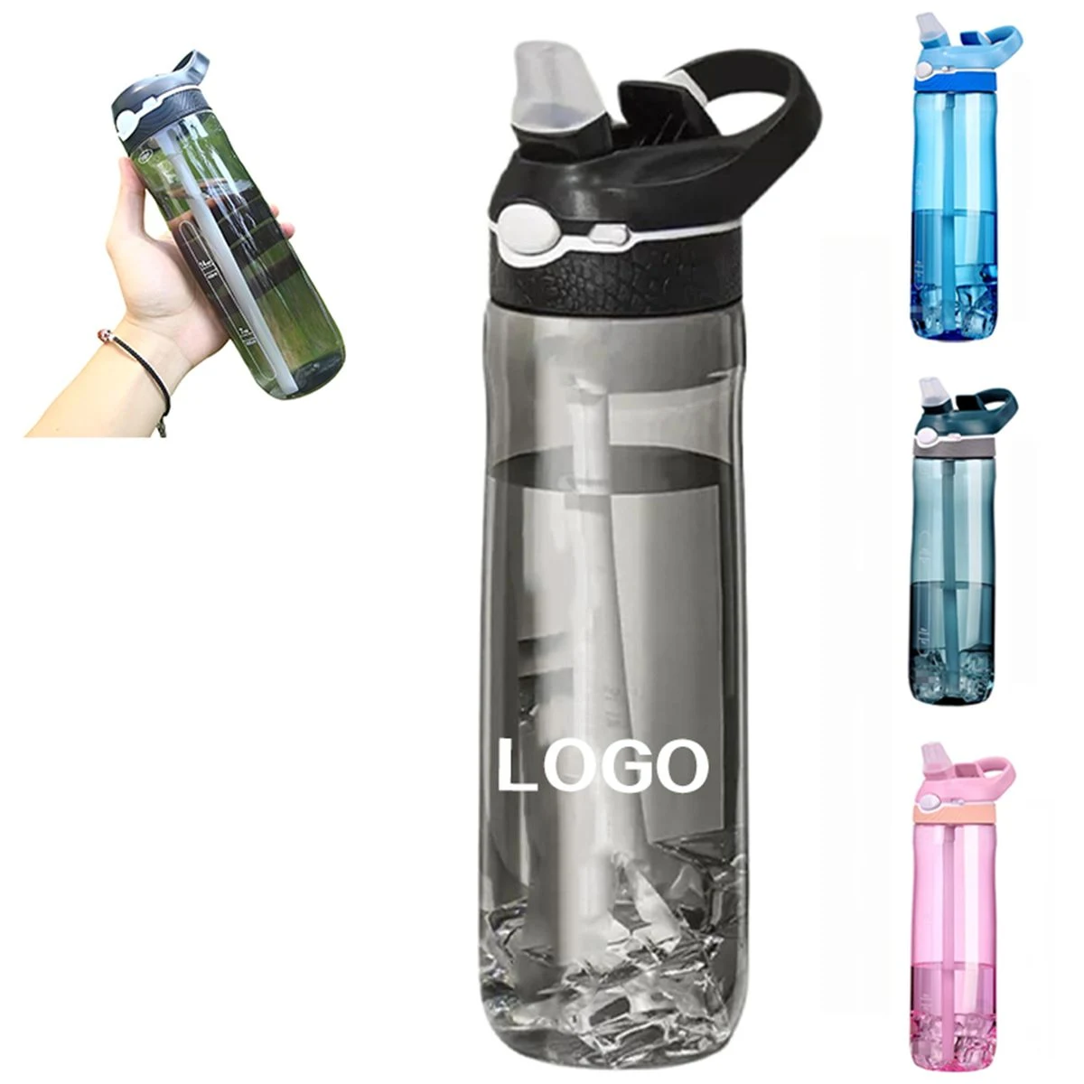 Sports Water Bottle with Clip Handle 1