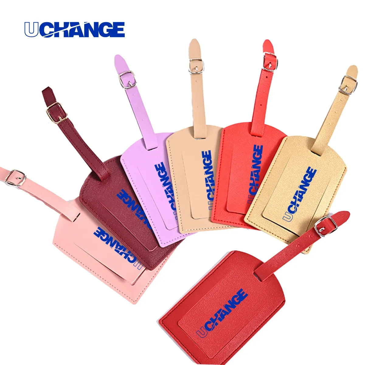PU Leather Luggage Tag With Buckle Strap 1