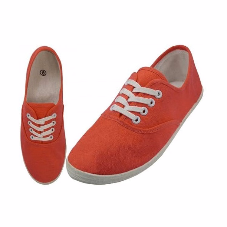 Women's Canvas Shoes - Coral Size 6-11
