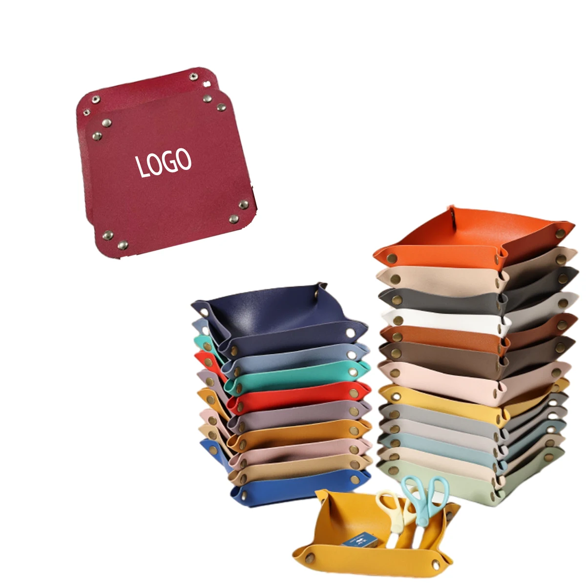 Desktop Leather Storage Tray 1