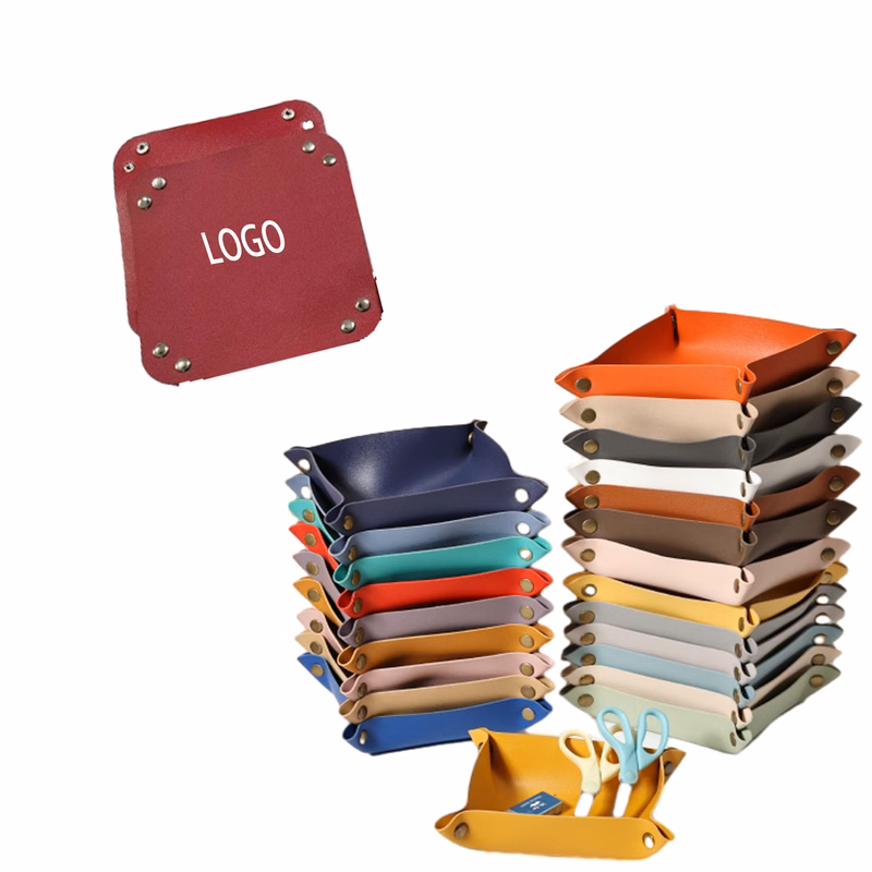 Desktop Leather Storage Tray