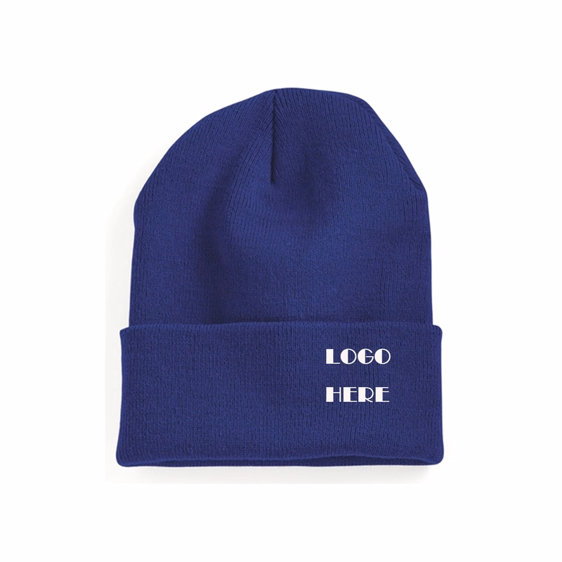 MOQ50 Acrylic Knit Attached Beanie