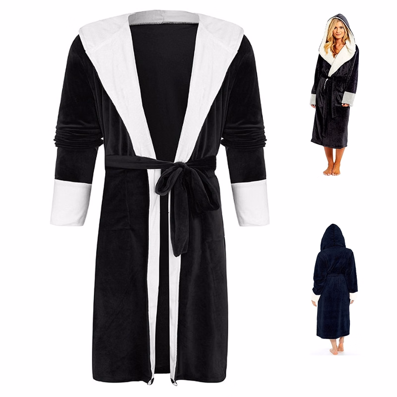 Long Hooded Bathrobe For Women