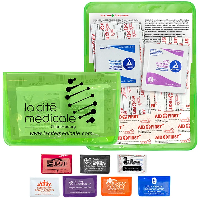 "Heal-on-the-Go L" 10 Piece Economy Healthy Living Pack in Colorful Vinyl Pouch 1