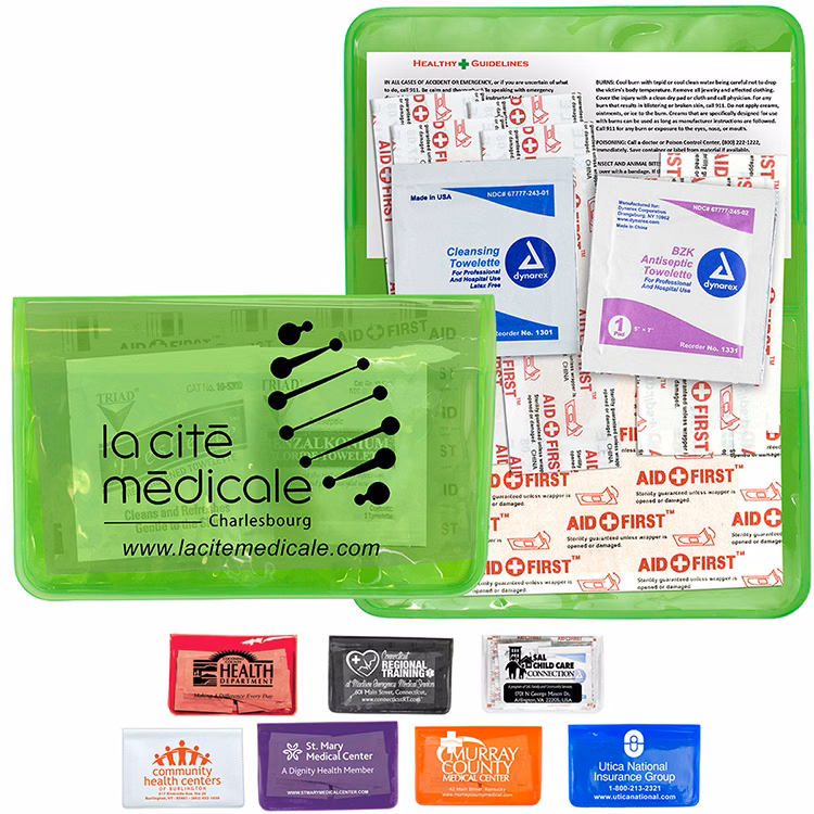 "Heal-on-the-Go L" 10 Piece Economy Healthy Living Pack in Colorful Vinyl Pouch