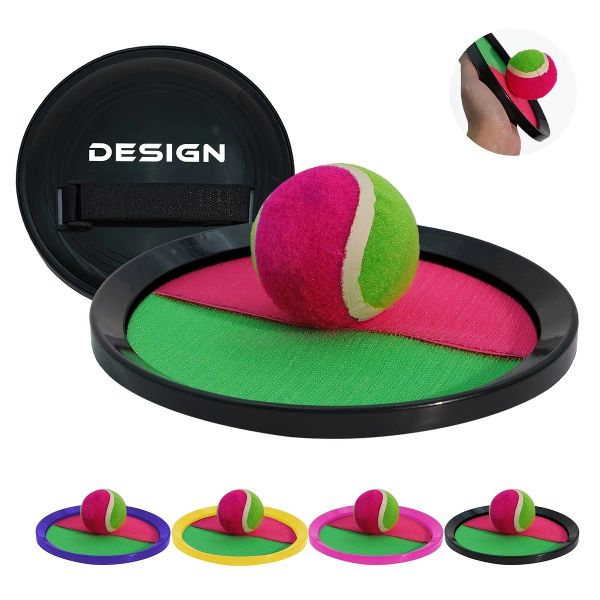 Sticky Paddle Toss And Catch Game Kids Outdoor Toy Set 1