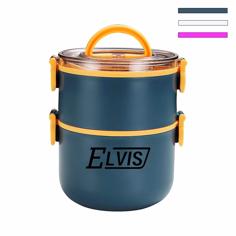 Circular Large Capacity Double Layered Lunch Box