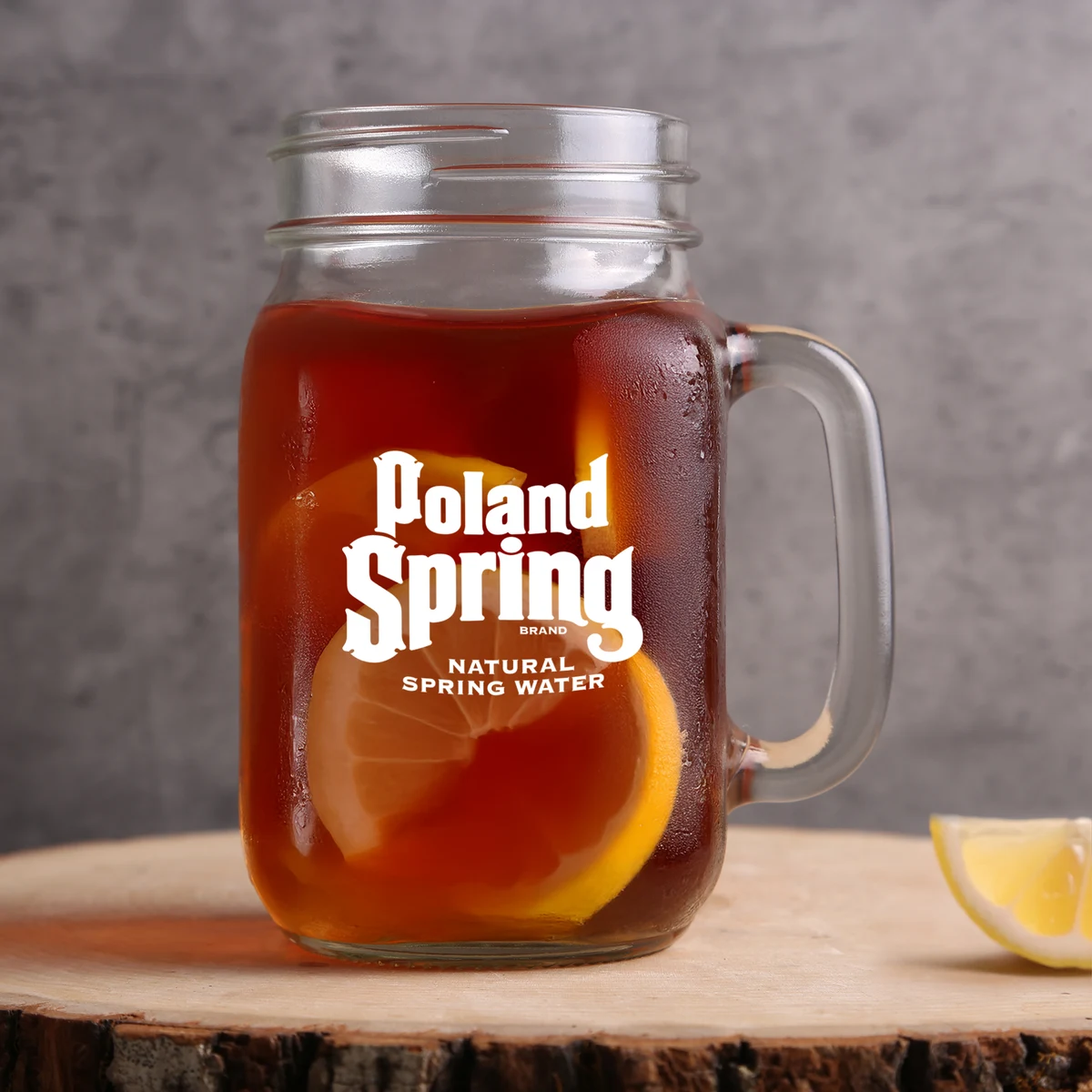 16 Oz. Maplewood Libbey Mason Jar Mug with Handle 1