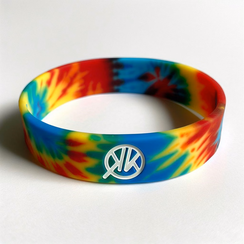 Tie Dye Silicone Wristband - 1" band