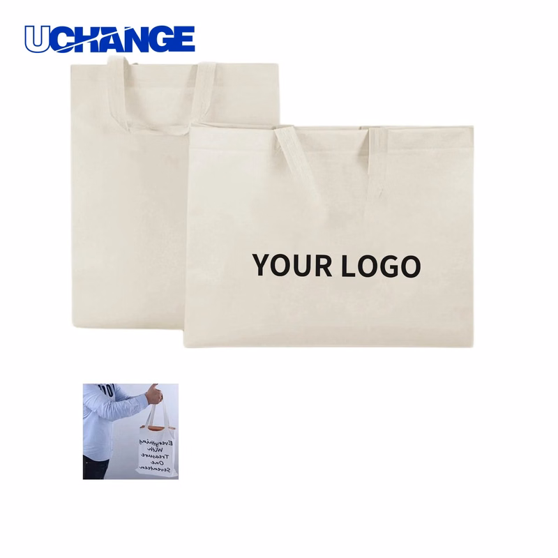 Reusable Cotton Canvas Tote Bag Carrier Large Capacity