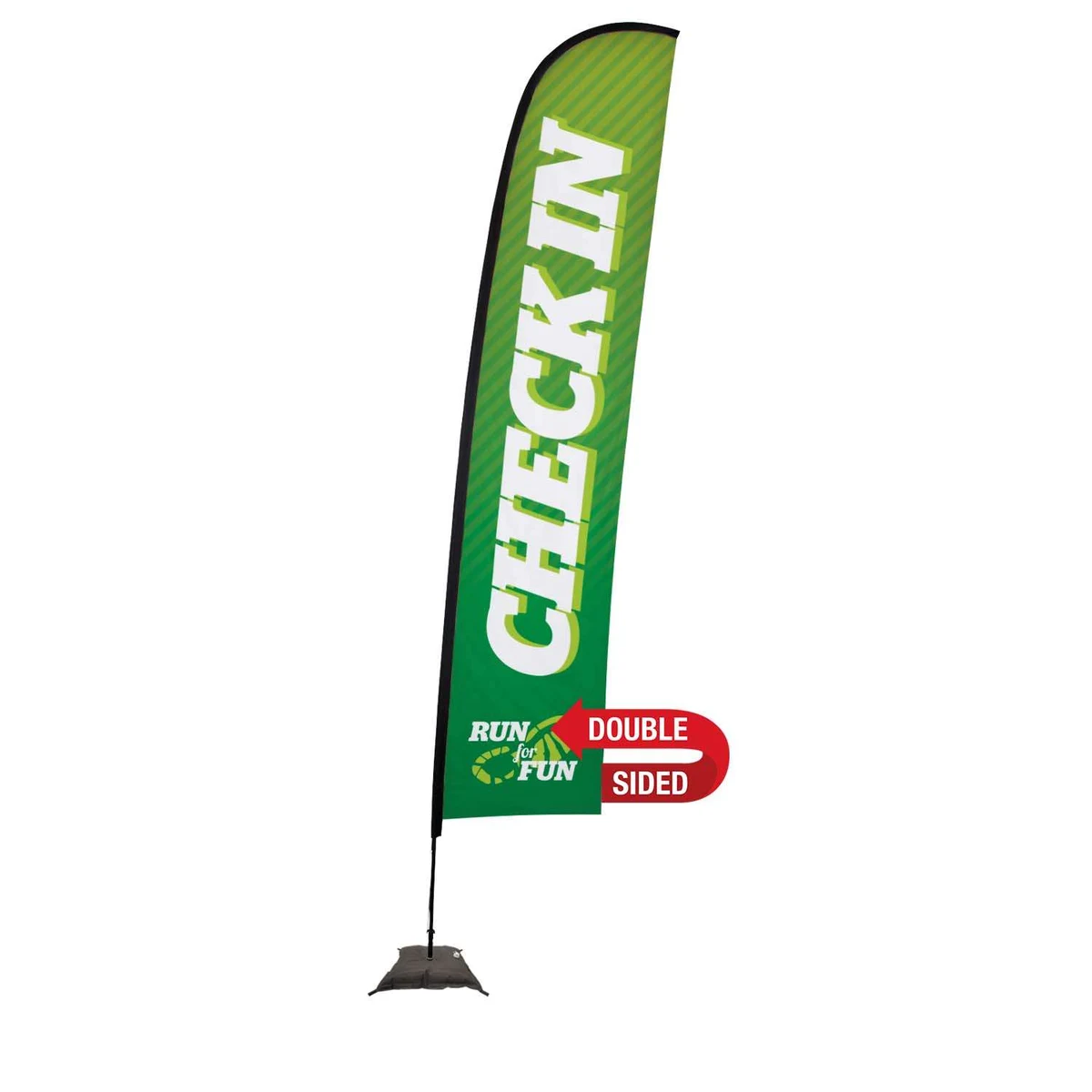 17' Premium Blade Sail Sign Kit (Double-Sided with Scissor Base) 1