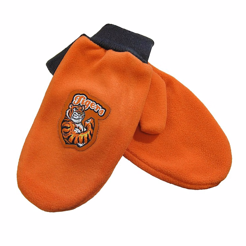 Fleece Mittens w/ Woven Patch
