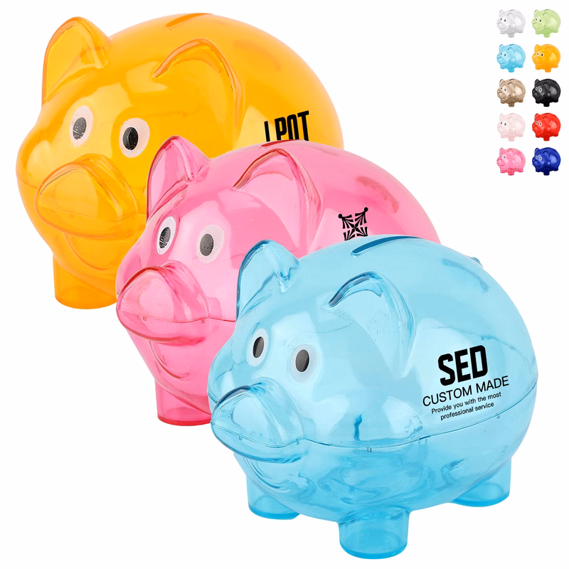 Clear Plastic Piggy Bank