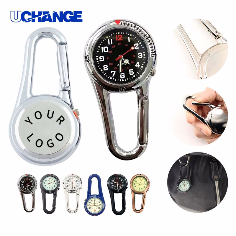 Outdoor Carabiner Watch Clip Accessory with Safety Clip