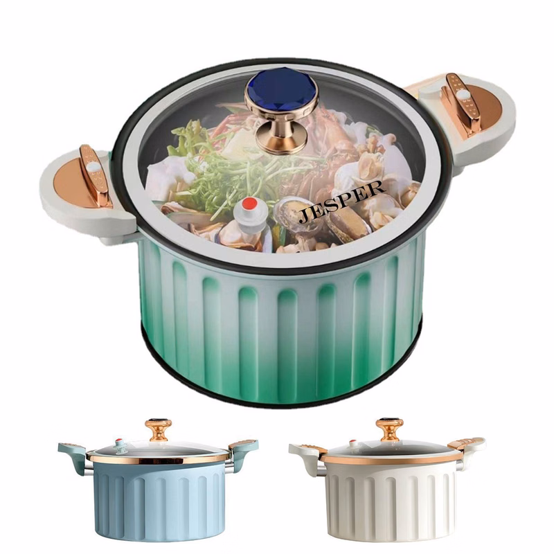Push Pull Lock Non stick Micro Pressure Cooker Pot