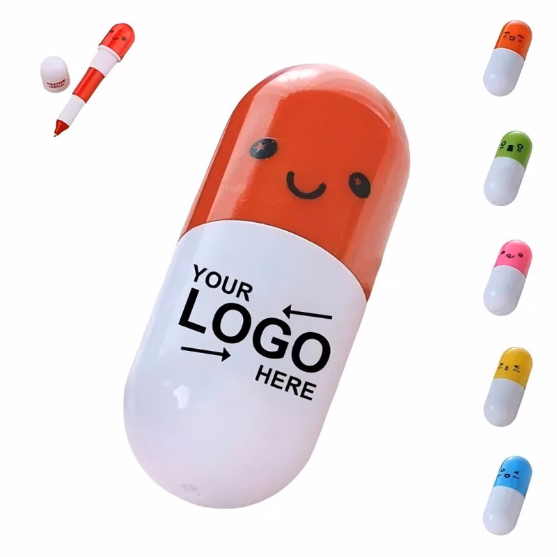 Stretch Pill Shaped Ballpoint Pen
