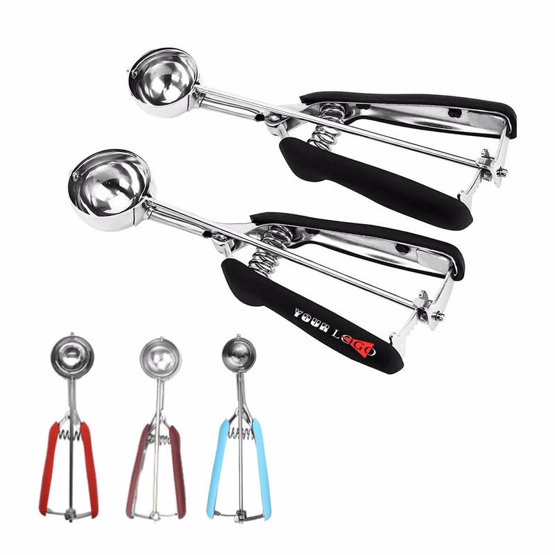 Stainless Steel Ice Cream Scoop & Cookie Disher W/ Handle